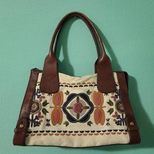 Fossil Vintage Reissue Floral Embroidered Bag